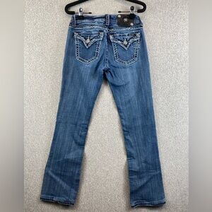 Miss Me low rise bootcut jeans size 28 bling coastal cowgirl equestrian rodeo